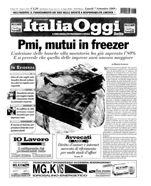 Italia oggi : quotidiano di economia finanza e politica